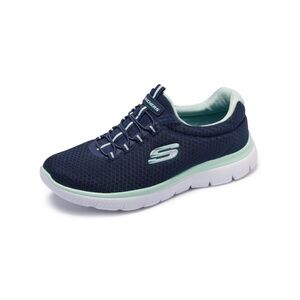 NWT/NIB. Size 5.5. Skechers Women's Summits Sneaker - Navy/Aqua